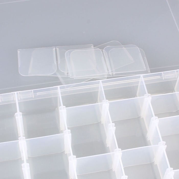 Adjustable 36 Grids Storage Box For Embroidery Floss Bobbins Cross Stitch Earring Bead Holder Case Organizer Container Box.