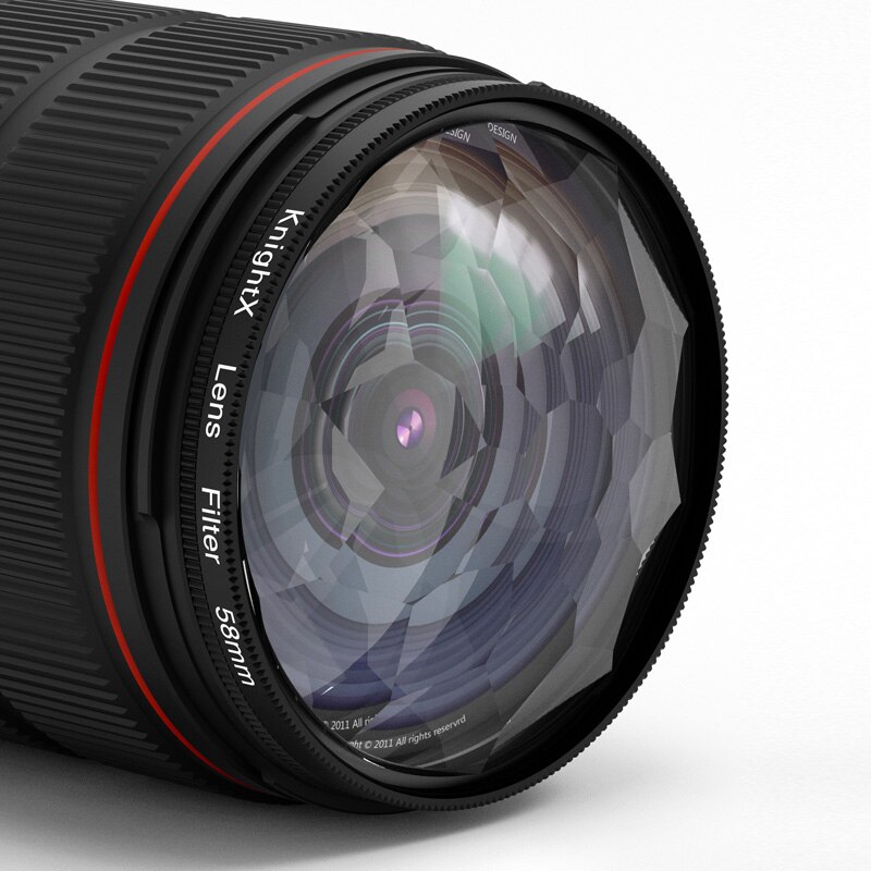Knightx kalejdoskop prisme 49mm 52mm 55mm 58mm 67mm filter kamera fotografering tilbehør uv cpl linse