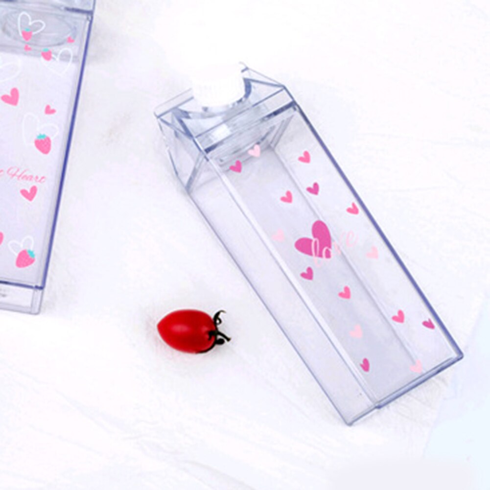 500ml vattenflaska bpa fri plast klar mjölkkartong transparent drickskoppar skola utomhus dricksflaska