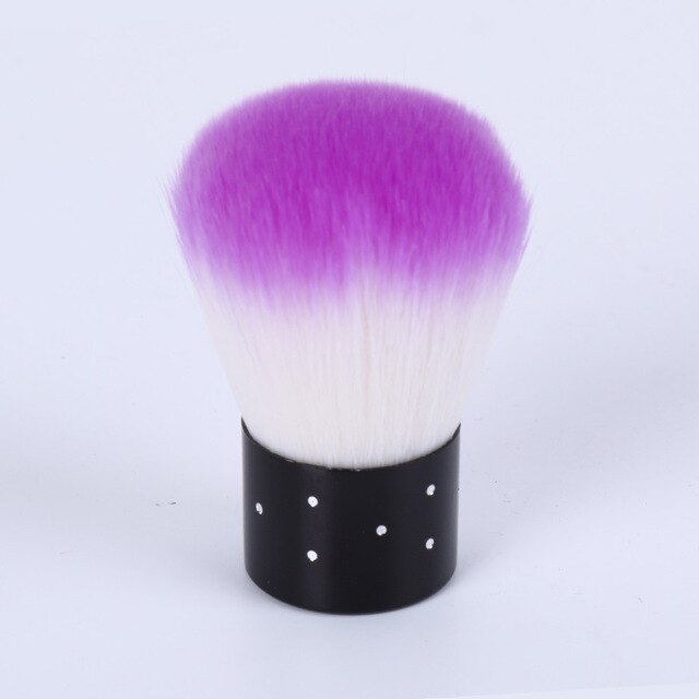 Nagel Penseelgereedschappen Soft Cleaner Voor Acryl Uv Gel Nail Art Dust Brush Manicure Pedicure Gel Polish Remover Manicure Pedicure tool: Purple