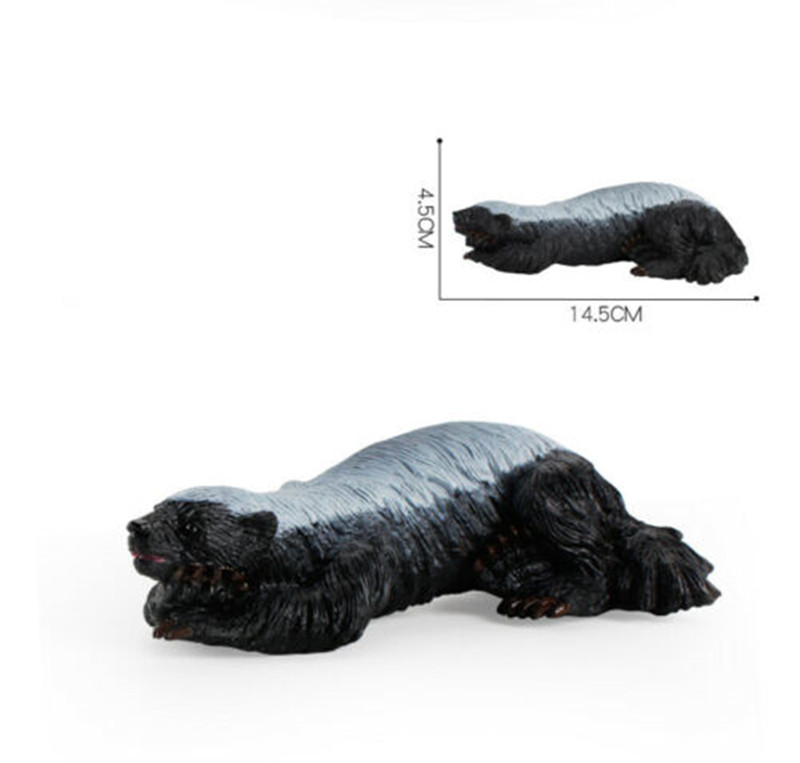 Honey Badger Ratel Figuur Wild Dier Model Speelgoed Mellivora Capensis Simulatie Dieren Model Beeldjes Collectie Voor Kinderen