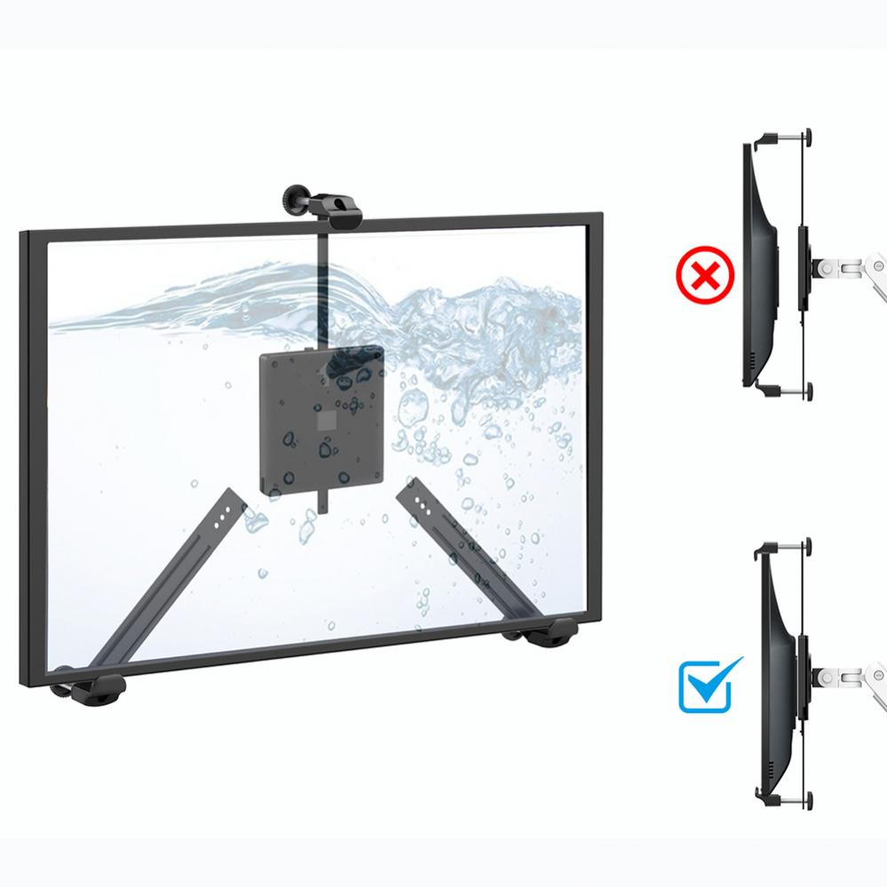 17-32 Inch Extension Adapter Fixing Bracket Monitor Holder Support for under 9KG No Mounting Hole Monitors LCD Display