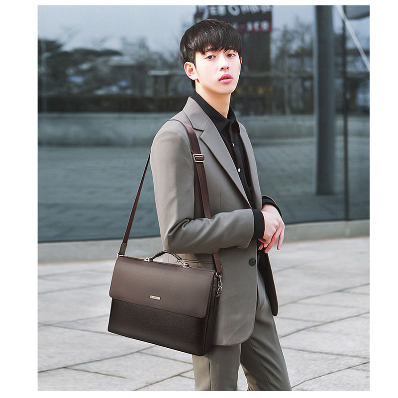 Business Leather Men Briefcase Laptop Handbag Tote Casual Man Bag For male Shoulder Bag Male Office Messenger Bag