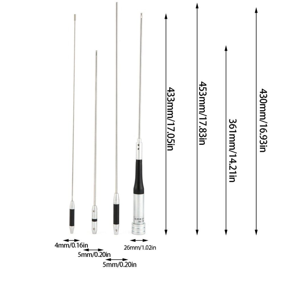 Antenne Mobile du diamant SG7900 d'antenne Dualband d'u/V 144/430Mhz SG-7900 antenne forte de Base de Signal d'antenne d'autoradio de gain de dBi élevé