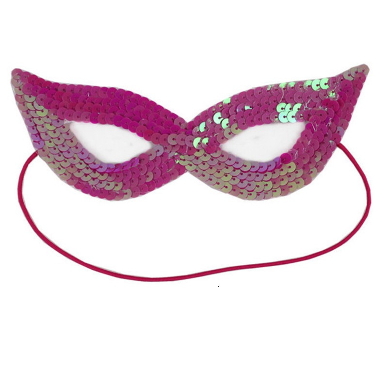 Lentejuelas antifaz de Halloween máscaras de tela no tejida señora mascarada boda halffie carnaval actuación infantil disfraz máscara