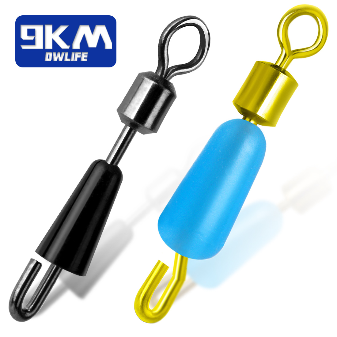Lot De 30 émerillons à Changement Rapide Pour Pêche - Tailles S (13mm) Et L (15mm) - En Cuivre Et PVC - Pour Changer Les Hameçons Facilement