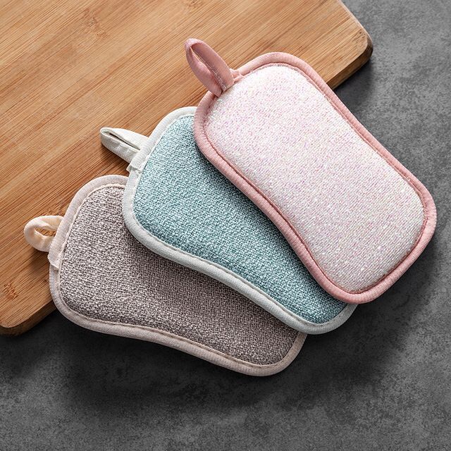 Esponja pano de limpeza pano para lavar louça utensílios de cozinha suprimentos de cozinha dupla face absorvente prato especial macio ferramenta de cozinha