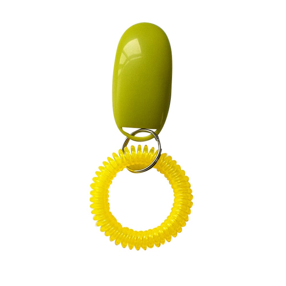 Outil de formation pour animaux de compagnie Portable chien bouton Clicker son formateur outil de formation pour animaux de compagnie bracelet accessoire maison chien outil de formation: Vert clair