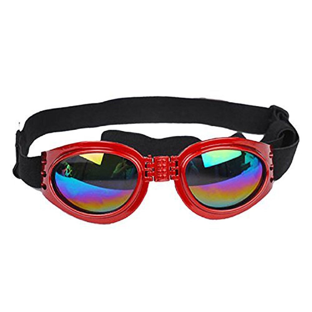Gafas de sol plegables para perro, protección para los ojos para mascotas, gafas de sol a prueba de viento, protector solar, gafas polarizadas GHS99: Rojo