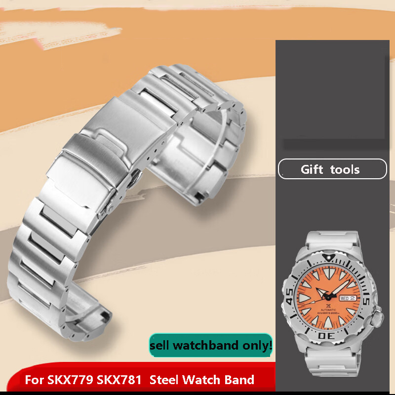 Voor Seiko Klein Monster Skx779 Skx781 Precisie Stalen Horlogebandje Srp Classic Series Massief Stalen Horlogeband Voor Mannen 20Mm