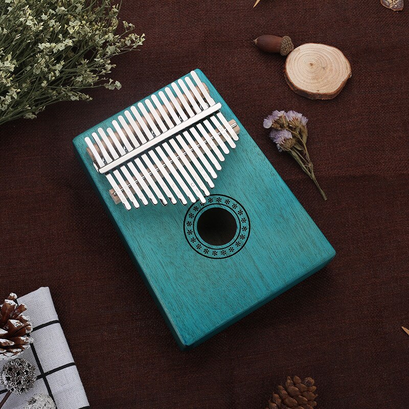 Kalimba 17 Key Mahogany Thumb Piano Mbira Musical Machine Instrument Africa Finger Piano 30 key Instrumento Elk: Green snowflake