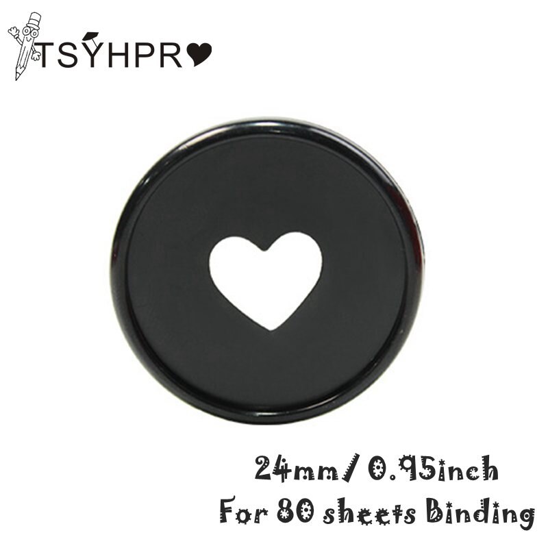 30/50/100 Pcs Heart Binder Rings for Notebooks 24mm Solid Diy Happy Planner Disc Loose Leaf Mushroom Binders for Scrapbooking