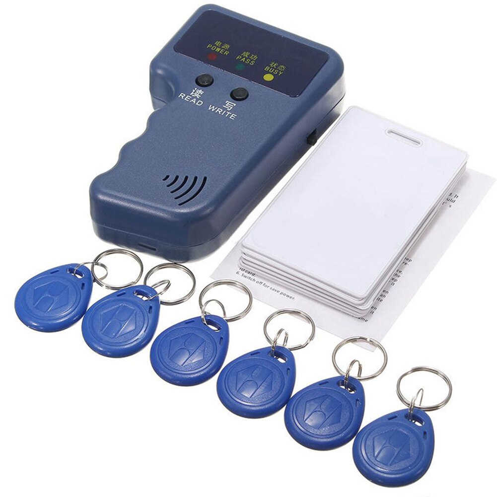 Handheld Rfid Schrijver Duplicator 125Khz EM4100 Copier Programmeur Rfid Reader Met Beschrijfbare Id Keyfobs Tags Card