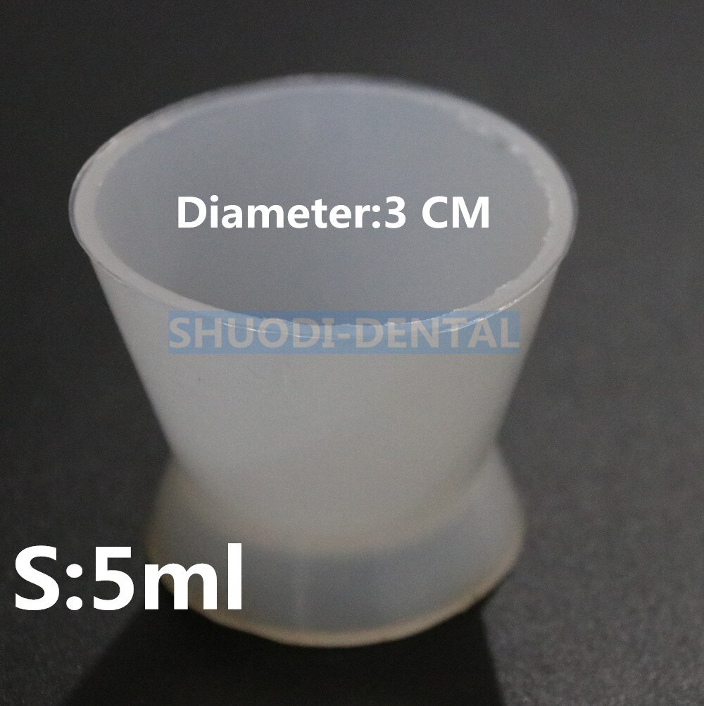 Taza mezcladora de silicona Flexible Dental, recipiente de plástico mezclador de goma de silicona, herramienta de dentista