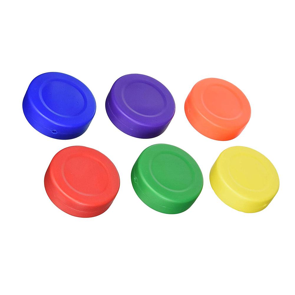 6 st/set plast lättviktshockeypuckar set för ishockeyspel vanlig träning för bord spel ishockeytillbehör
