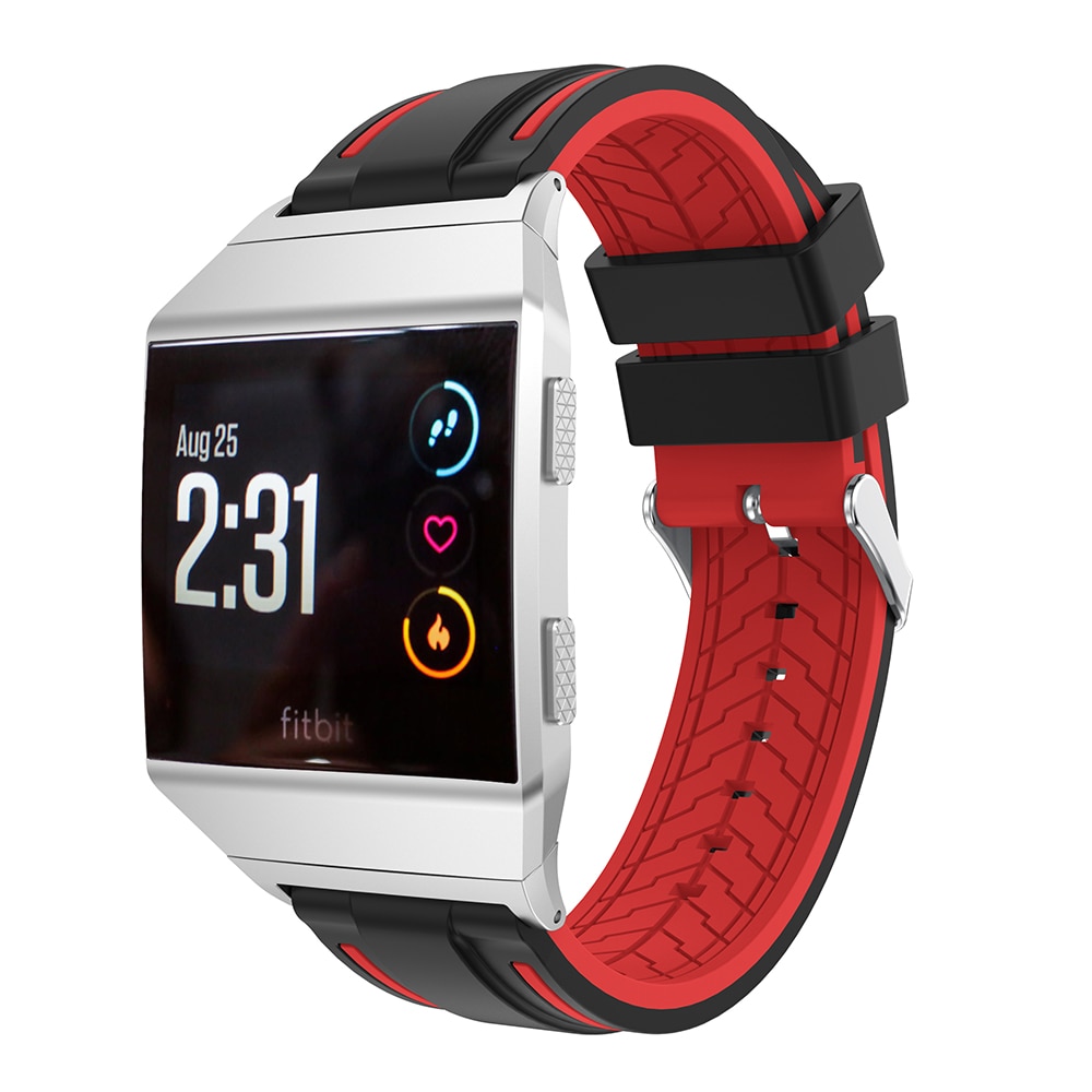Soft Silicone Two-tone watchband for Fitbit Ionic strap Replacement personality Sport Adjustable Watch Bands Bracelet Bangle