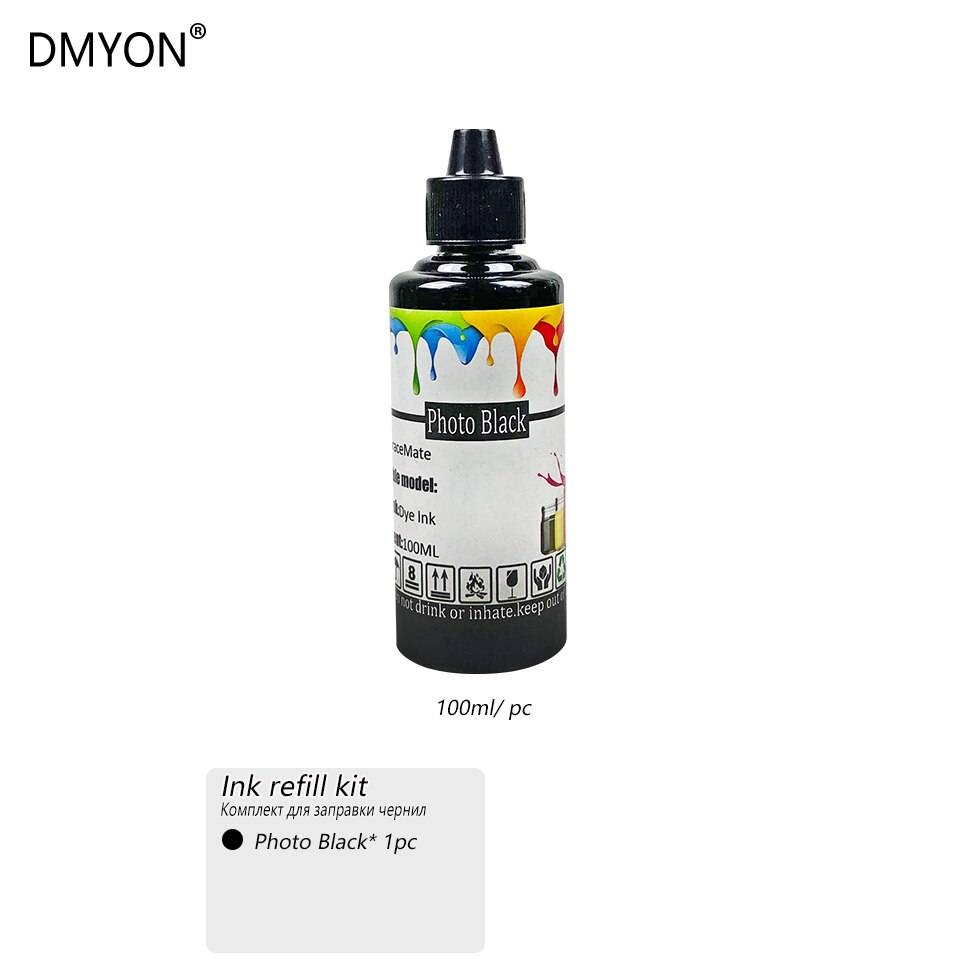 DMYON PGI550 CLI551 Ink Refill Kit Compatible for Canon PIXMA IP7250 MG5450 MG6350 MG7150 MG6450 MG5550 MX925 MX725 Printer: 1 photo black