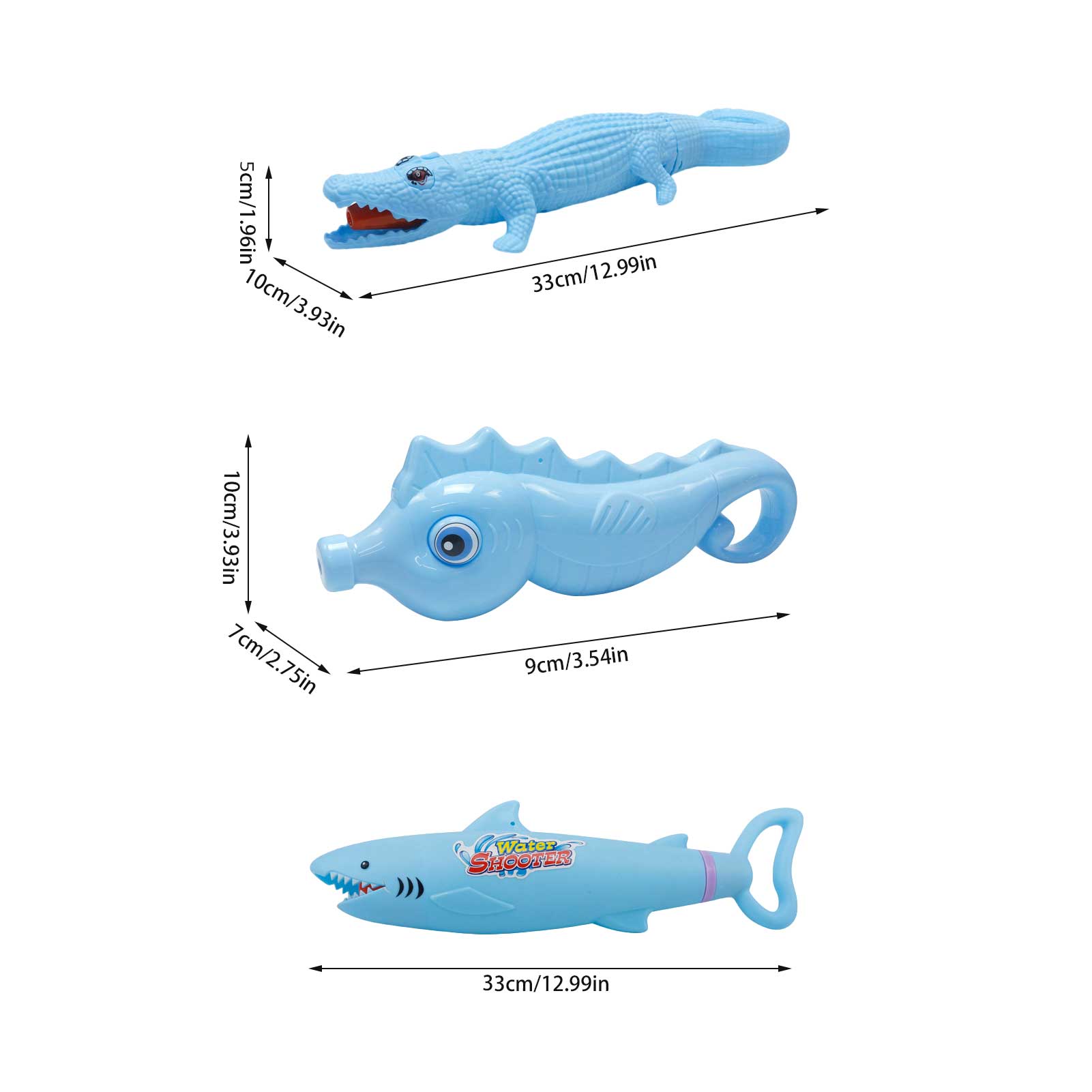 33cm 3Stck Sommer Wasser Pistole Spielzeug Wasser Schütze Spielzeug Strand Spielen Schwimmbad Wasser spritzen Spielzeug einstellen Für freundlicher gelegentliche Farben