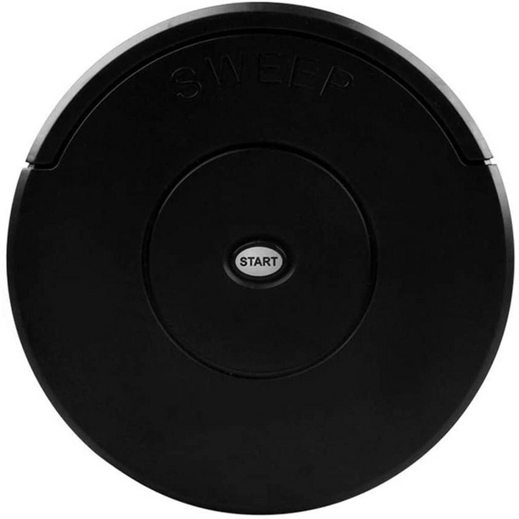 Household mini automatic wireless vacuum cleaner Automatic sweeper Mechanical collision Clean home Furniture: Black