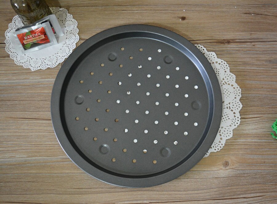 12inch 13 inch 14 inch pizza maker carbon steel non stick coating round pizza pan pizza mould with hole