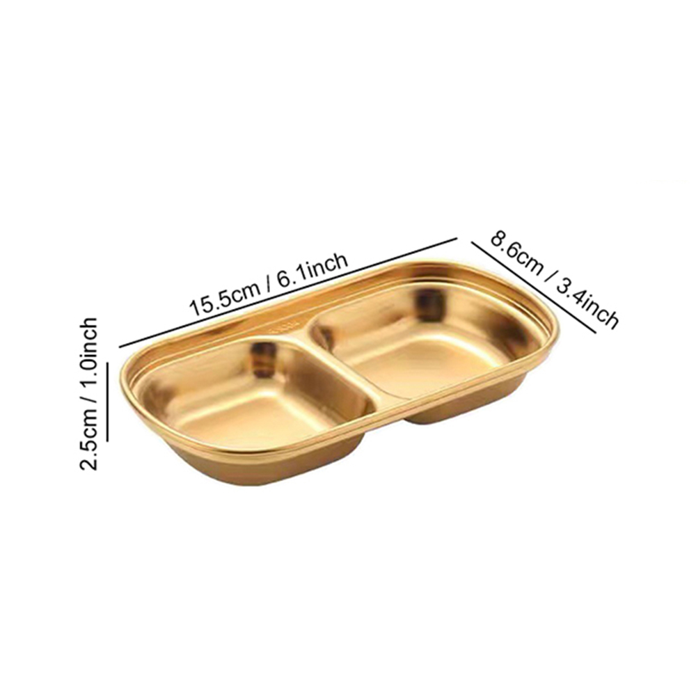 Roestvrijstalen kruidenbordjes voor op de camping, schaal voor saus, kruidenbordjes, peperschaaltjes, braadsauzen, schaaltjes, barbecueservies: Donkergrijs