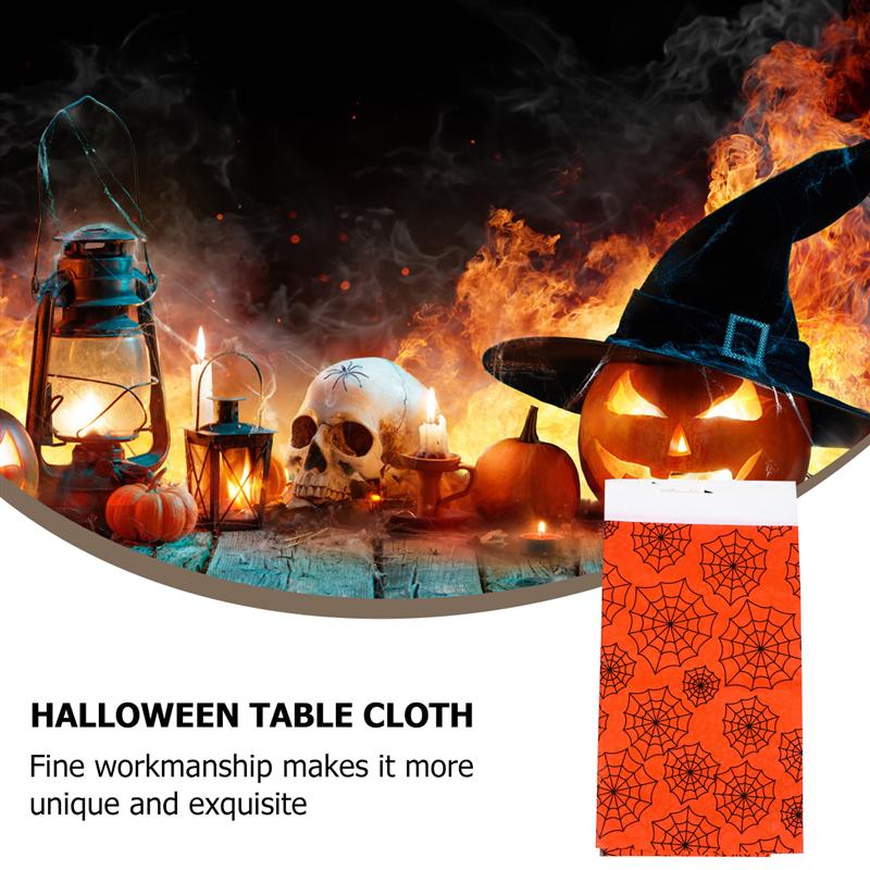 3 Stks/set Wegwerp Halloween Tafel Mat Spider Web Tafel Dekken Tafelkleed Plastic Tafel Dekken Eigenzinnige Halloween Tafelkleed