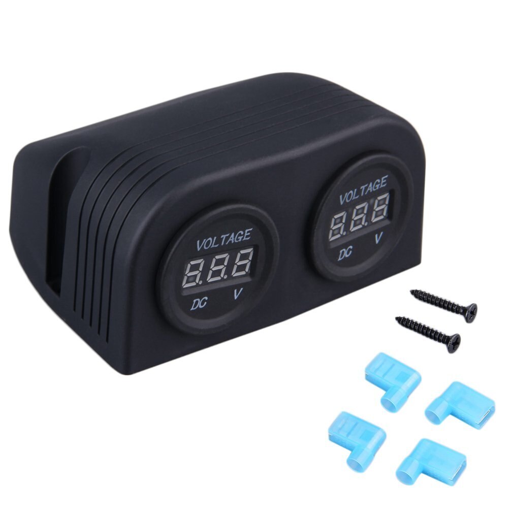 Auto Sigarettenaansteker Power Plug Socket Adapter Met 2 Digitale Voltmeter