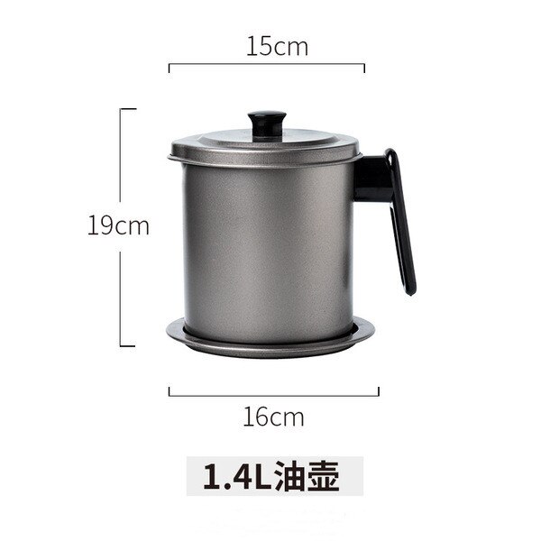 304 rostfritt stål ister tank stor kapacitet lagringstank kök hushålls matolja flaska filter resttank: 1.4l