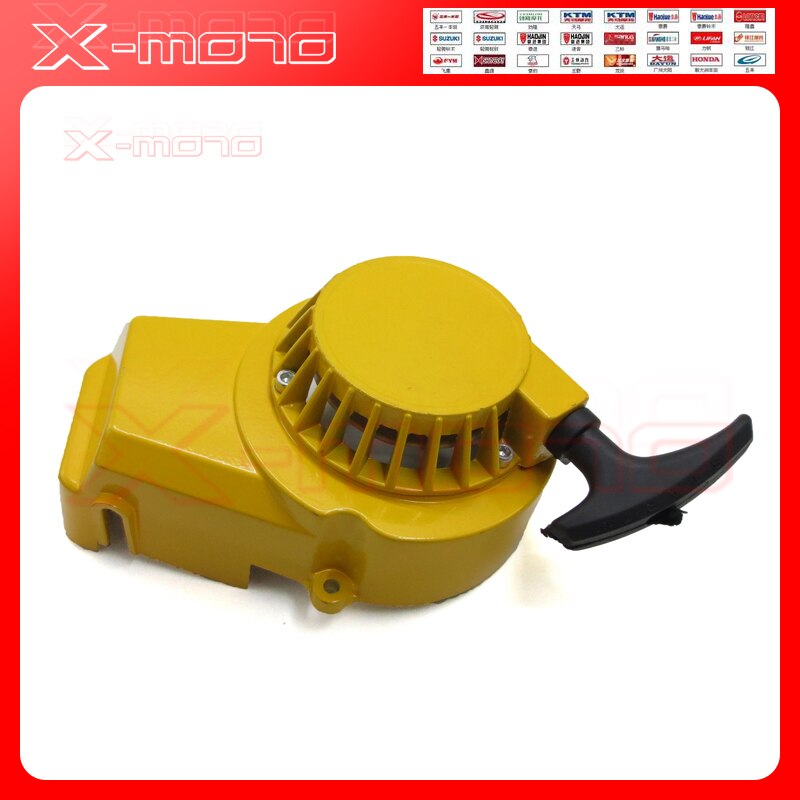 yellow Aluminum Pull Starter Start 49cc Mini Pocket Bikes ATVs Quad 49cc Mower Engines