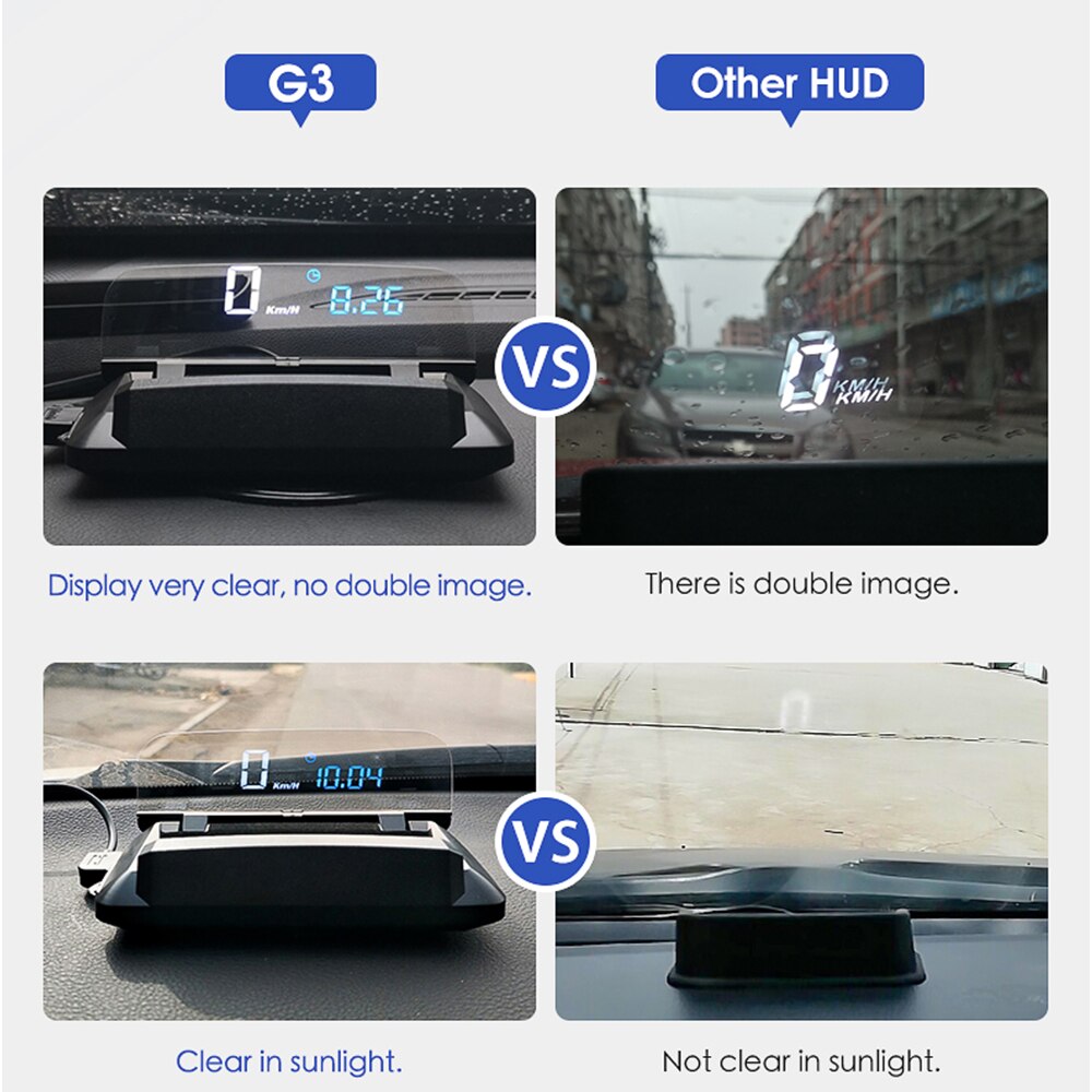 Universal Car GPS Digital Speedometer HUD Automotive Head Up Display Vehicle Car GPS Speedometer Overspeed Warning