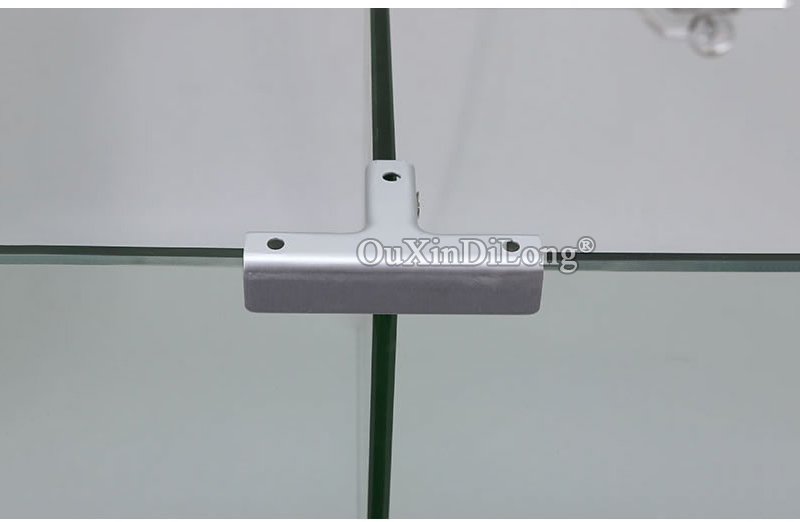 4PCS Aluminum Alloy Glass/Acrylic Showcase Clips/Connector,for Glass/Acrylic,without Drilling,Aquarium DIY Connector Clamp GF341