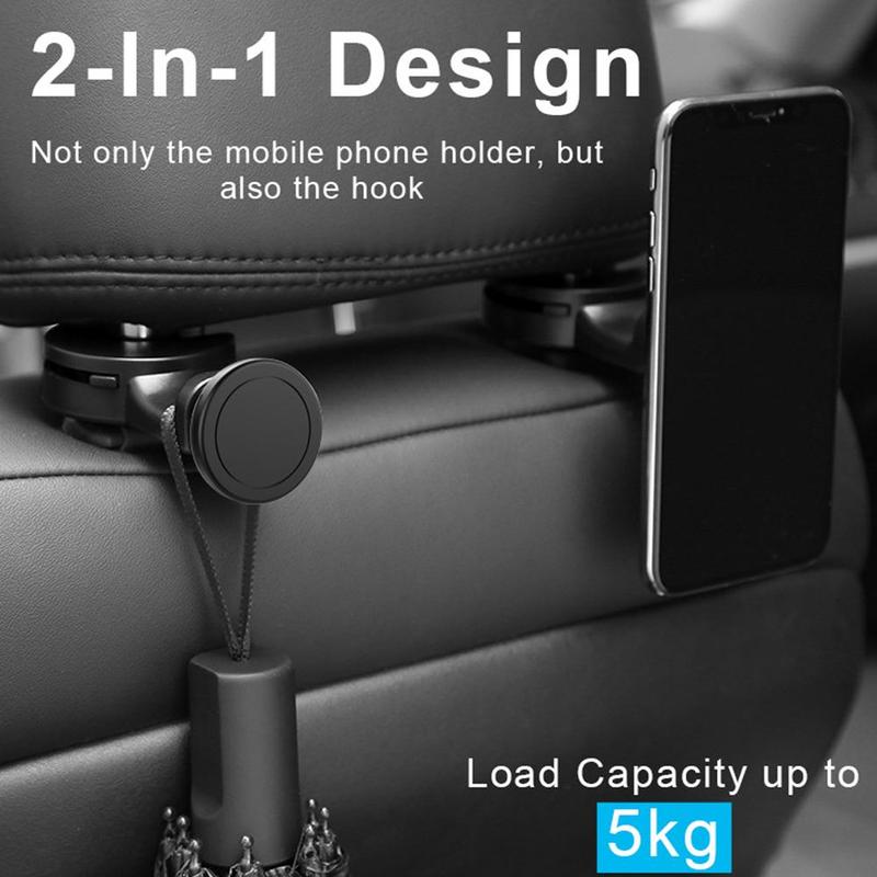 Magnetisk biltelefonhållare krok baksäte nackstöd universal soporte ipad för iphonehållare stativ magnetfäste biltillbehör