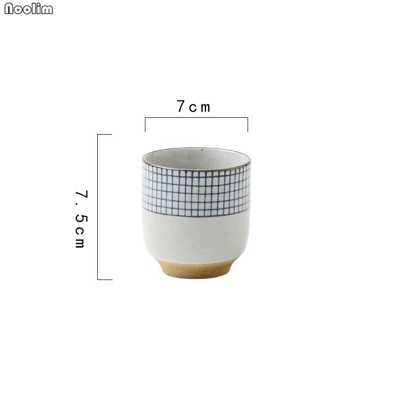 Retro japansk keramisk suppekop groft keramik håndmalet personlighed tekop kaffe vin kopper drikkevarer forsyninger: B