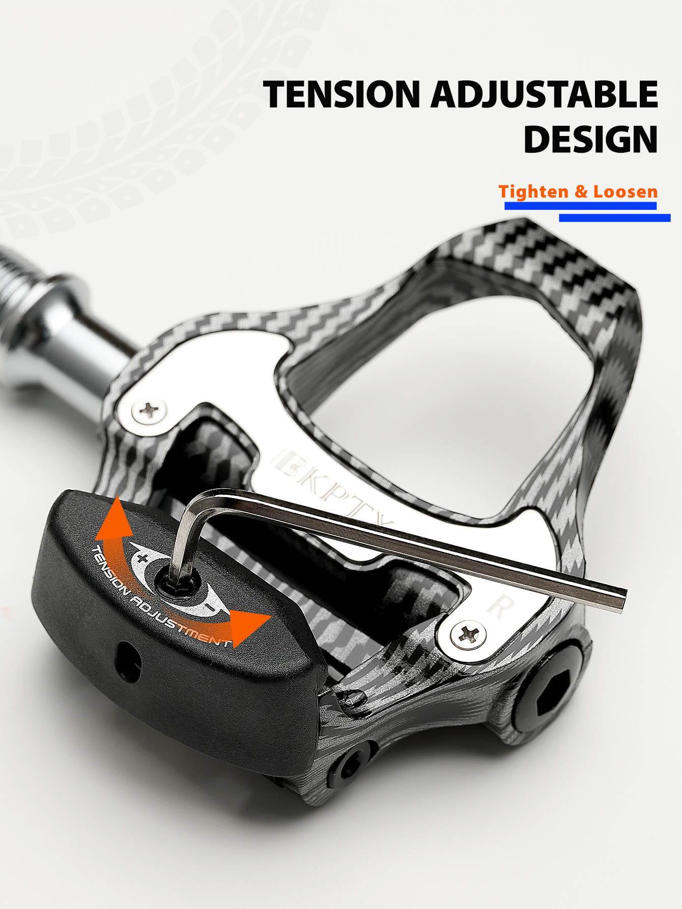 BKPTX R31 Road Bike Pedal Carbon Fiber Bearings Pedal For Look Keo Self-Locking Bicycle Pattern Ultra Light Pedals