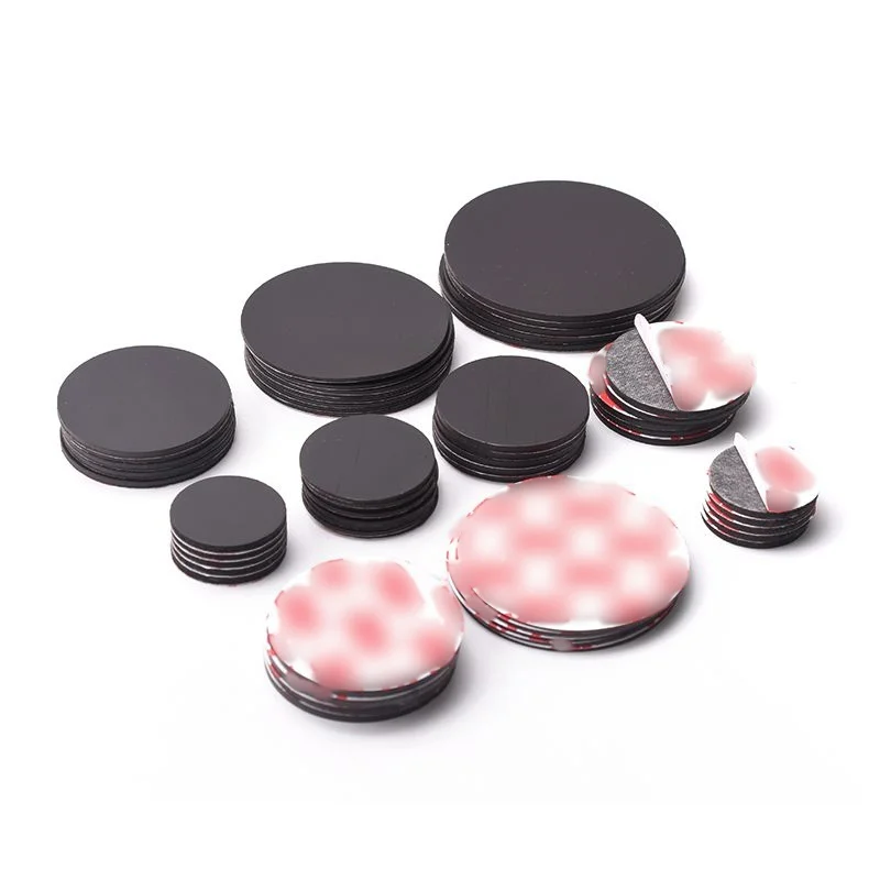 Magnetische Vellen 20/25/30/35 Ronde Magneet Stippen Zelfklevende Schijfmagneten Ronde Rubber Zachte Magnetische Vel DIY Craft Koelkast Decor