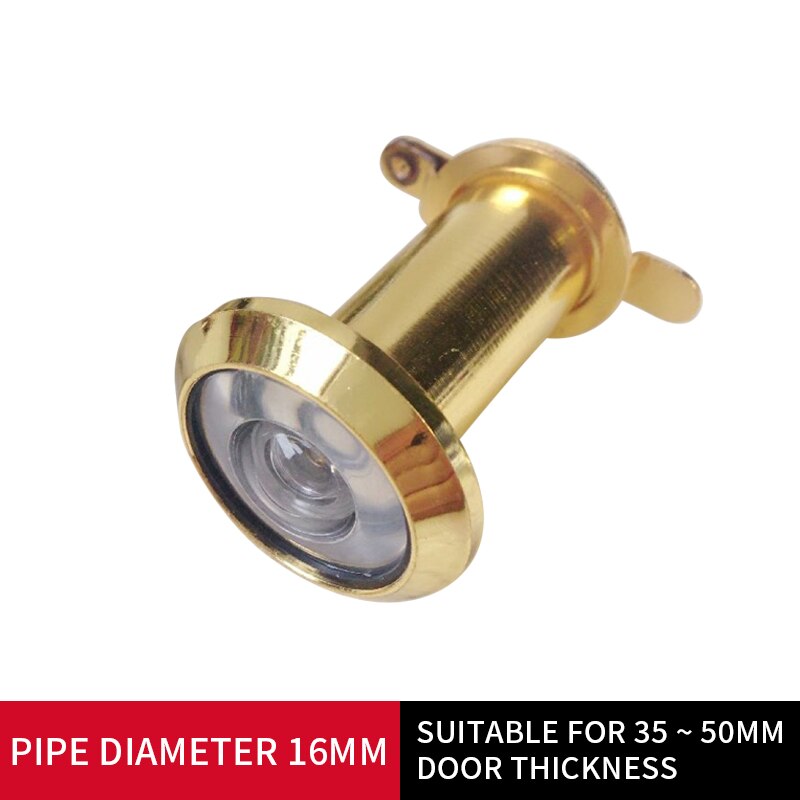 Door Viewer 200 Degree Wide Angle Peephole Security Hidden Door Adjustable Glass Lens Anti-theft door cat eye Hardware Tools: golden