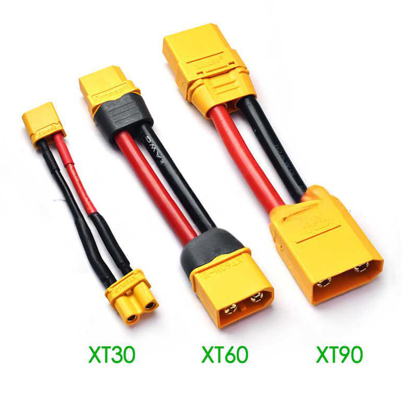 XT30 XT60 XT90 Connector Cable Male to Female Extension Wire Aircraft Model Electrically Adjustable Gold-plated Banana Plug