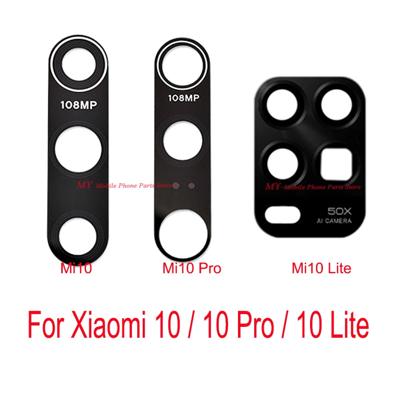 30 PCS Migliore Qualità Posteriore Posteriore della Macchina Fotografica Obiettivo di Vetro Per Xiaomi Mi 10 Pro Lite Posteriore Dell&#39;obiettivo di Macchina Fotografica Con Adesivo per Mi 10 Lite Pro