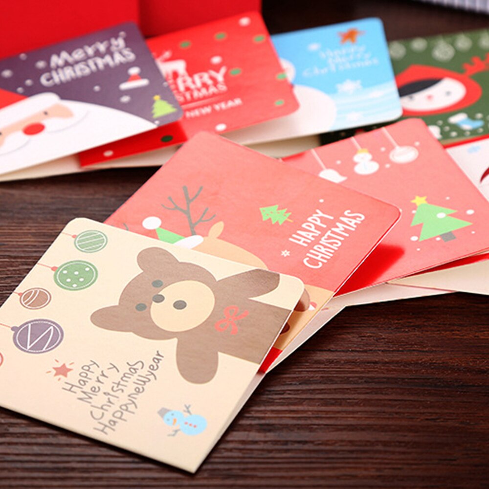 12pcs Merry Christmas Cards Wedding Invitation Greeting Cards Christmas Greeting Cards Year Postcard Card: Default Title