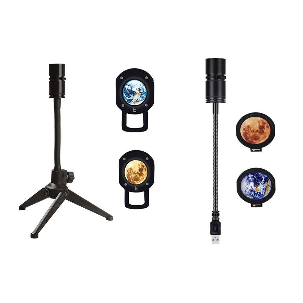 Moon Lamp Planet Projector Night Light Sky Projector 360° Rotatable USB Moon Led Night Lamp Earth Projection Lamp Room Decor