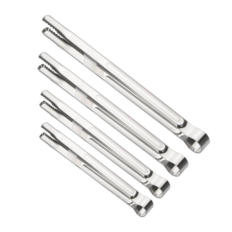 Pinzas para parrillas utensilios de cocina, pinzas de cocina de acero inoxidable largo, pinzas para cubitos de hielo, accesorios para herramientas de barbacoa, 1 ud.