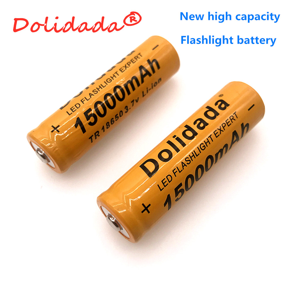 1-50pcs Brand 18650 battery 3.7 V 15000 mAh Rechargeable lithium battery High capacity battery for flashlight