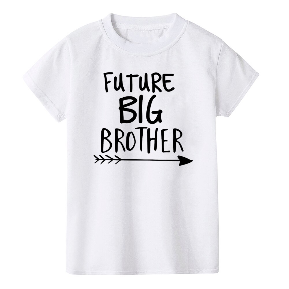 T-shirt manches courtes pour enfants, vêtement d'été décontracté, imprimé, décontracté, Future Big Sister Brother, garçons et filles: H222-KSTWH- / 12T