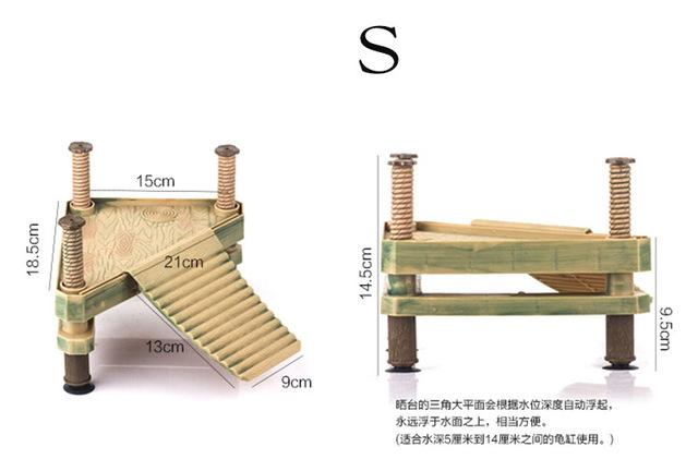 Turtle Island Climbing Basking Platform Turtle Frog Floating Island Aquatic Pet Reptile Supplies Turtle Tank Aquarium Ornament: S