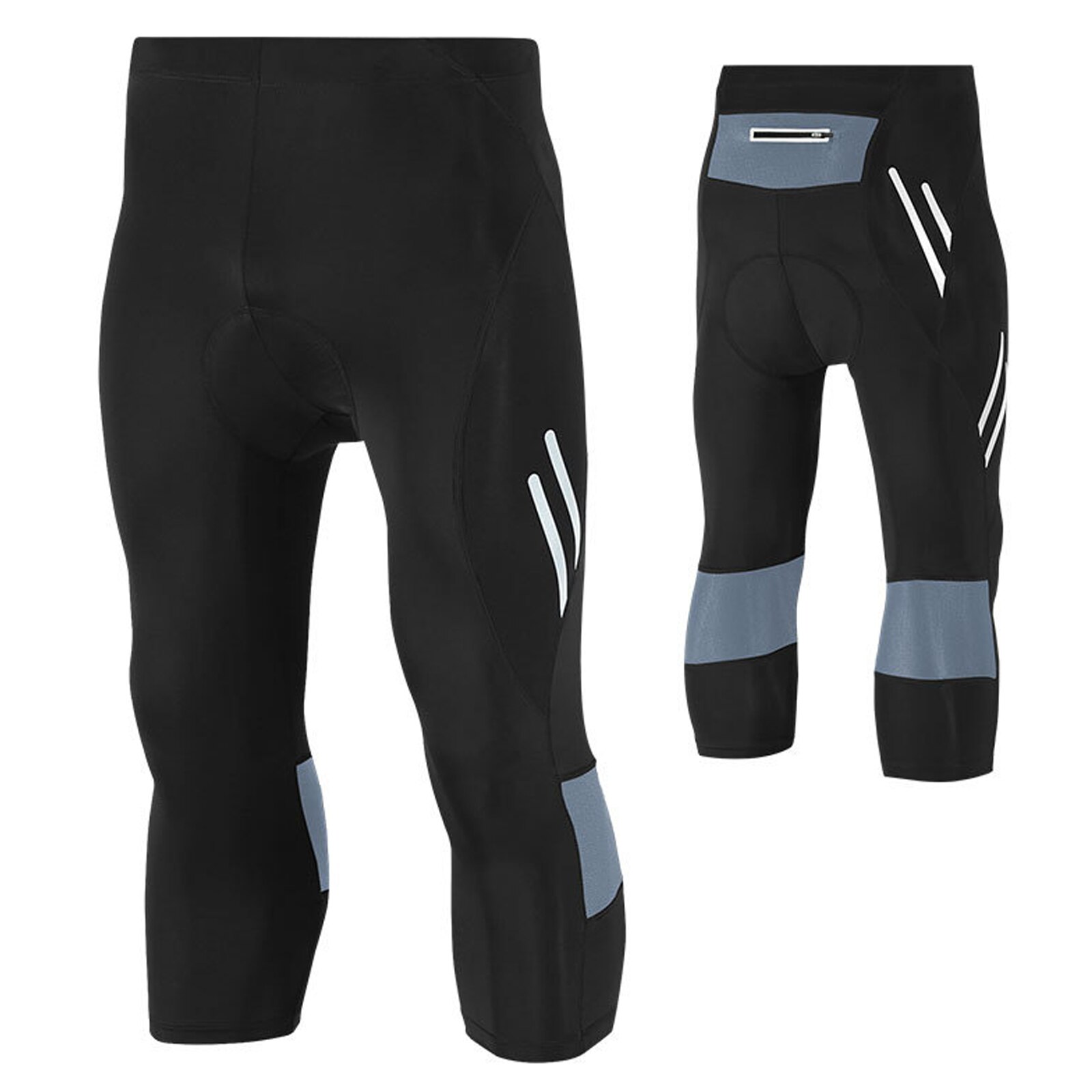 Pantalones de compresión para hombre, mallas, tela transpirable para correr, mallas negras para ciclismo, pantalones de verano para niño y hombre, bicicleta de montaña: Gris / 4XL