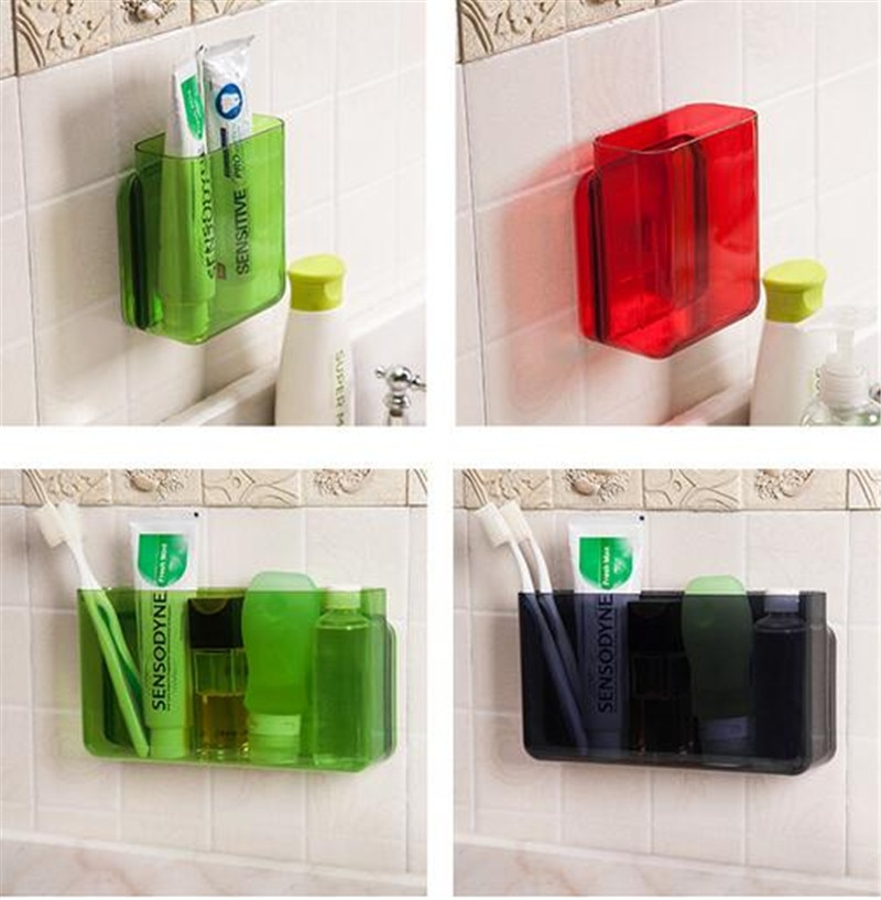 Ruimte Rack Opbergdoos 1 stuk Geen Boor Badkamer Tandpasta Organizer S L Plastic