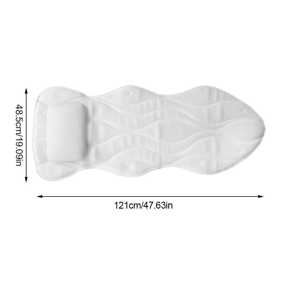 Full Body Bath Pillow Non-Slip Bath Bed Cushion Spa Bathtub Mattress For Head Neck Shoulder Support Non-slip Body Bath Mat