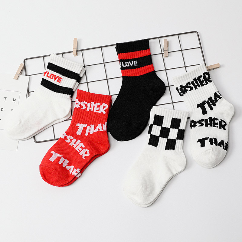 5 paare/los freundlicher Junge Mädchen Baumwolle Atmungs Kurze Röhre Sport Socken Freizeit modisch freundlicher Socken 3-12 T: S(3-5 Y)