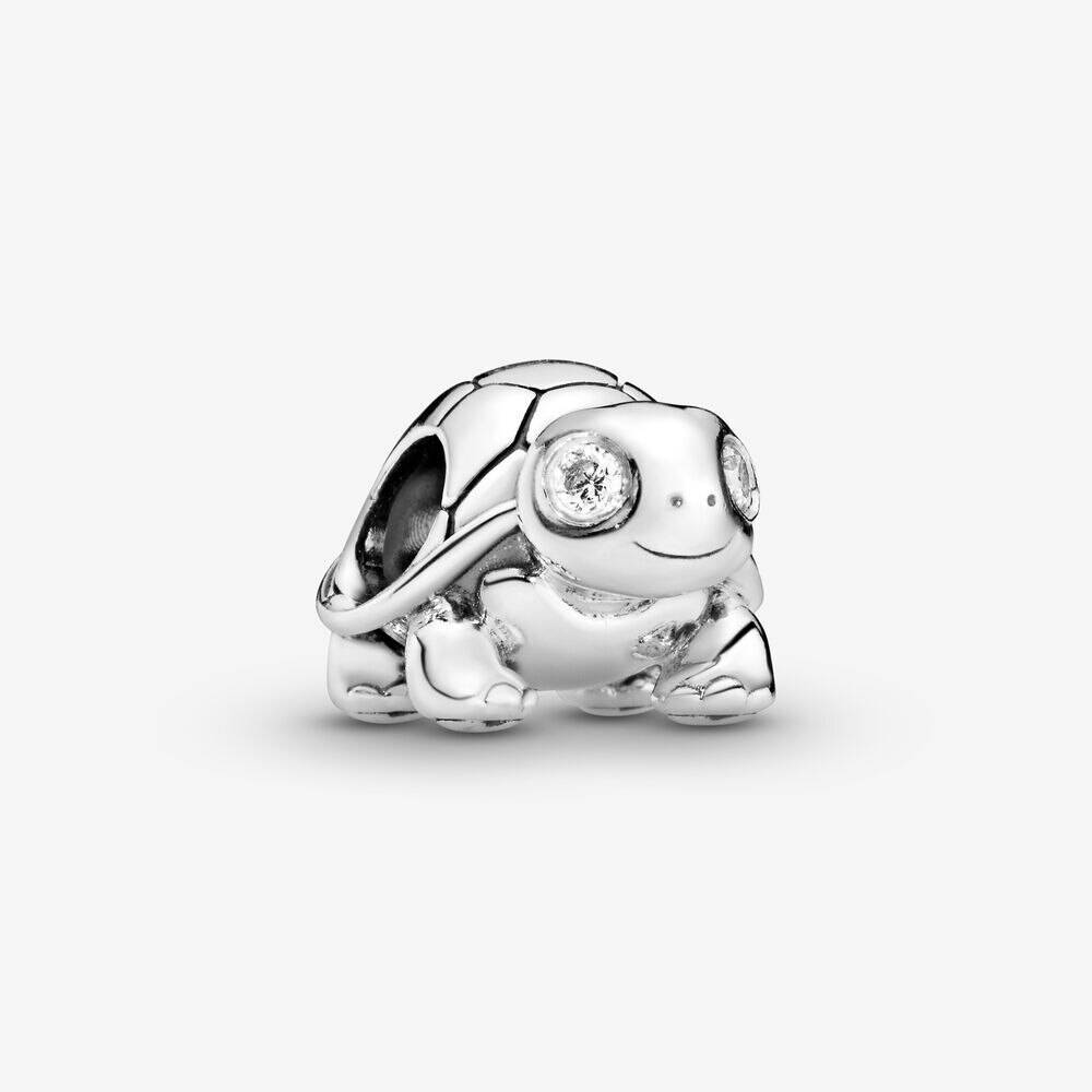 925 Sterling Silver Beads Animal Lion Snake Llama Fox Dog Charm Fit Pan Bangle Bracelet DIY Women Jewelry: Turtle