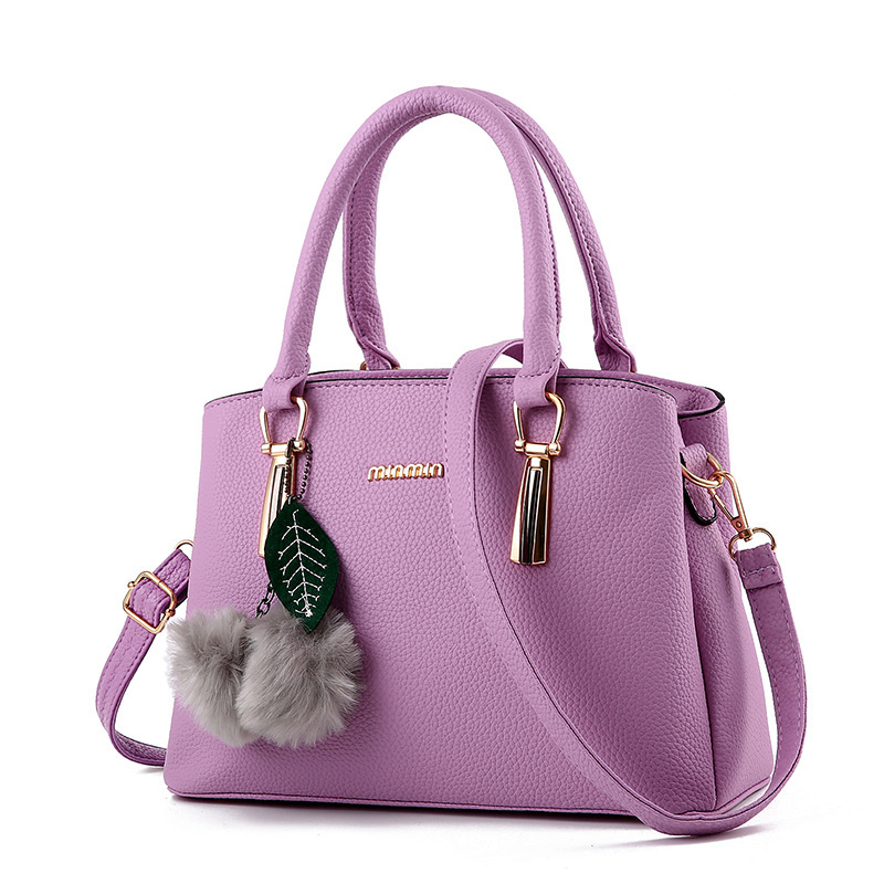 Style Cool fille en relief en cuir épaule main femmes sac Style décontracté atmosphérique femmes sac sacs: Purple